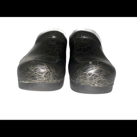 Dansko Professional Patent Leather Scribble Clogs - Picture 13 of 16